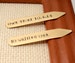 Valentine's Day Gift for Men, Personalized Bronze Collar Stays for Him, Wedding Anniversary, Custom Gift for Husband Boyfriend Best Man 