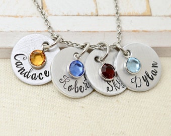 Birthstone Necklace for Mom, Personalized Mothers Necklace, Gift for Mom, Grandmother Necklace, Grandma Necklace, Gift for Grandma,