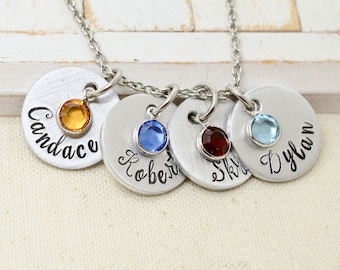 Birthstone Necklace for Mom, Personalized Mothers Necklace, Gift for Mom, Grandmother Necklace, Grandma Necklace, Gift for Grandma,