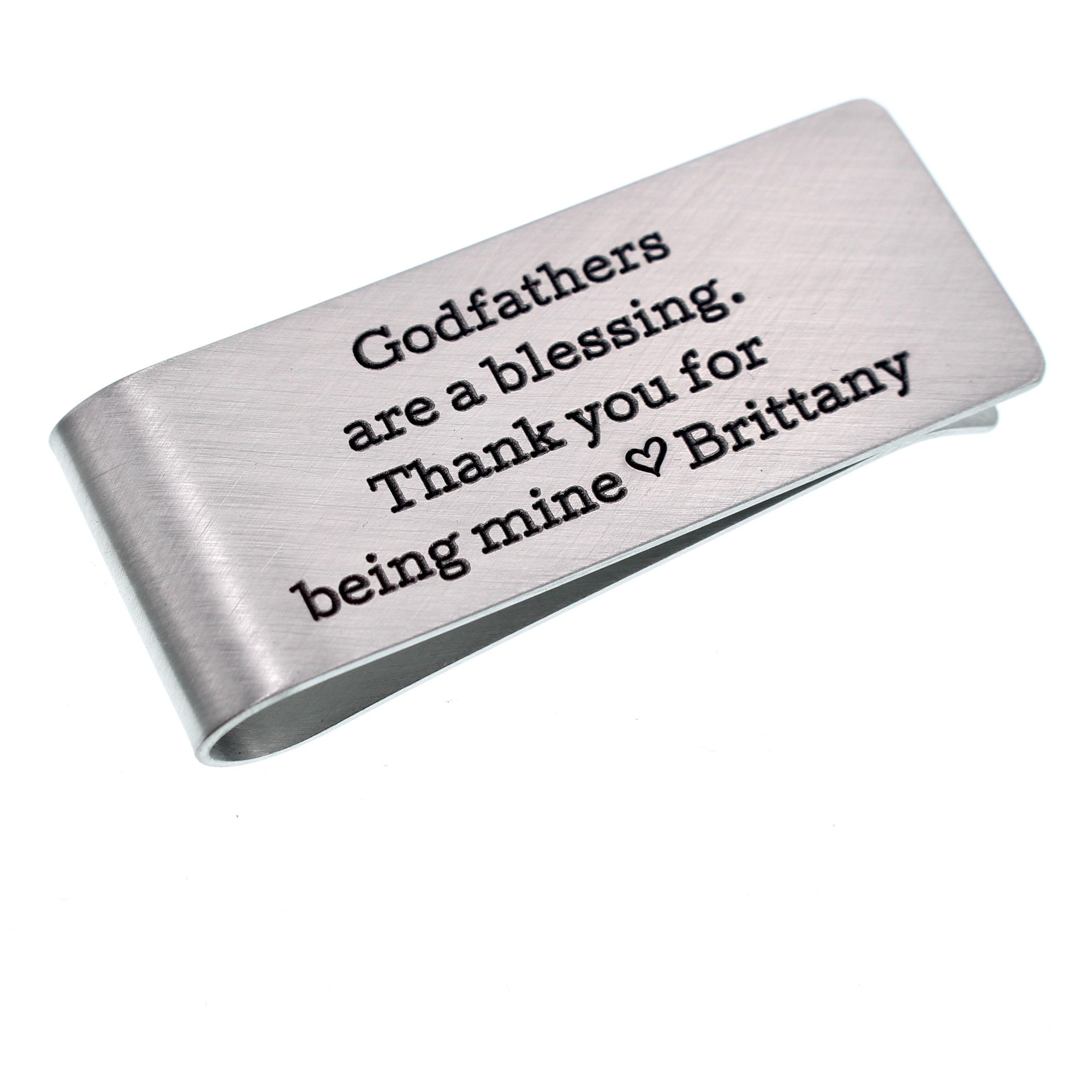 Godfather's Are A Blessing Personalized Money Clip, Baptism Gift For  Godfather, Father's Day Gift For Godfather, Gift From Child, Religious