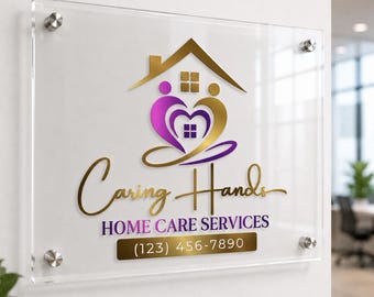 Home Care Logo, Senior Healthcare Branding for Caregiver Agencies, SVG PNG JPEG pdf Files