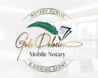 Diseño de logotipo prediseñado para notario, logotipo de notario público, logotipo legal moderno, marca lista para usar, logotipo empresarial minimalista