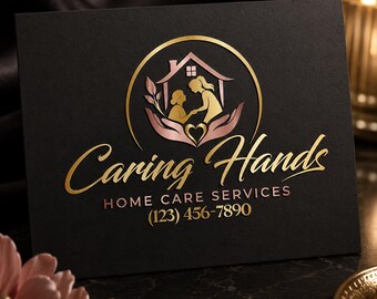 Custom Home Health Care Logo for Caregiver and Senior Care Businesses