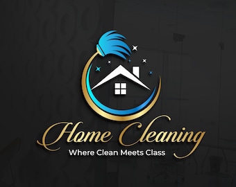 Diseño de logotipo de limpieza / Logotipo de limpieza de casas / Logotipo de servicio de limpieza y limpieza / Marca para empresa de limpieza