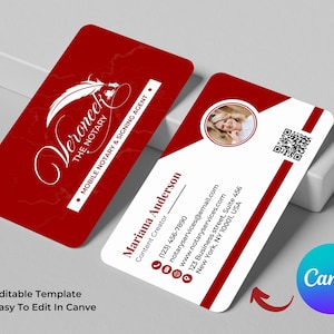 Notary Business Card Canva Template: DIY Marketing Branding (Digital Download)