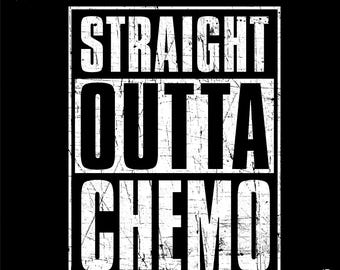 Straight Outta Chemo SVG PNG: Cancer Survivor Awareness Support Quote Design (Digital Download)