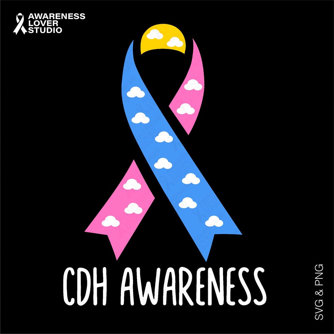 CDH Awareness Ribbon SVG PNG: Congenital Diaphragmatic Hernia Awareness ...