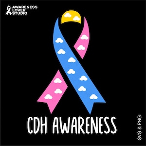 CDH Awareness Svg Png, aangeboren hernia diafragmatica Svg, CDH ondersteuning lint cadeau-idee, digitale download sublimatie Png, Svg Cricut