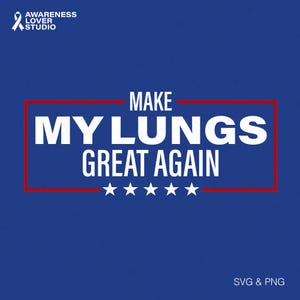 Lung Cancer Awareness SVG PNG: Funny White Ribbon Fight Cancer Support Design (Digital Download)