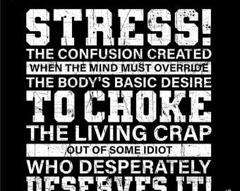 Stress Awareness Humor Quote SVG PNG: Distressed Mental Health Quote Design (Digital Download)