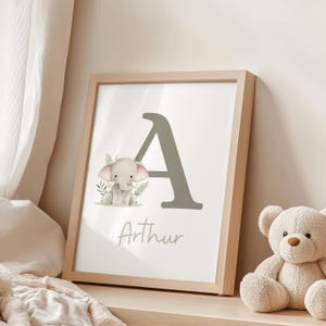 Poster personalizzato - elefante - decorazione camera da letto - bambini