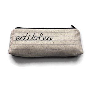 Edibles Bag - Handmade Zipper Pouch - Made to Order