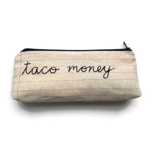 Taco Money Bag - Handmade Pencil Case - Taco Lovers Gift - Made to Order - Etsy’s Pick