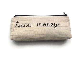 Taco Money Bag - Handmade Pencil Case - Taco Lovers Gift - Made to Order - Etsy’s Pick