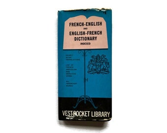 French-English Dictionary - Vest Pocket Library - Vintage Paperback - 1959 - Ready to Ship
