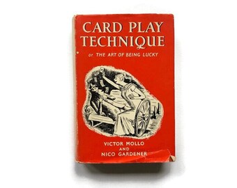 Card Play Technique or The Art of Being Lucky - Vintage Card Game Book - Prop Book - 1963 Hardcover - Ready to Ship