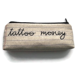 Porta soldi con tatuaggio - Astuccio portapenne - Fatto su ordinazione - Busta porta soldi - Scelta di Etsy