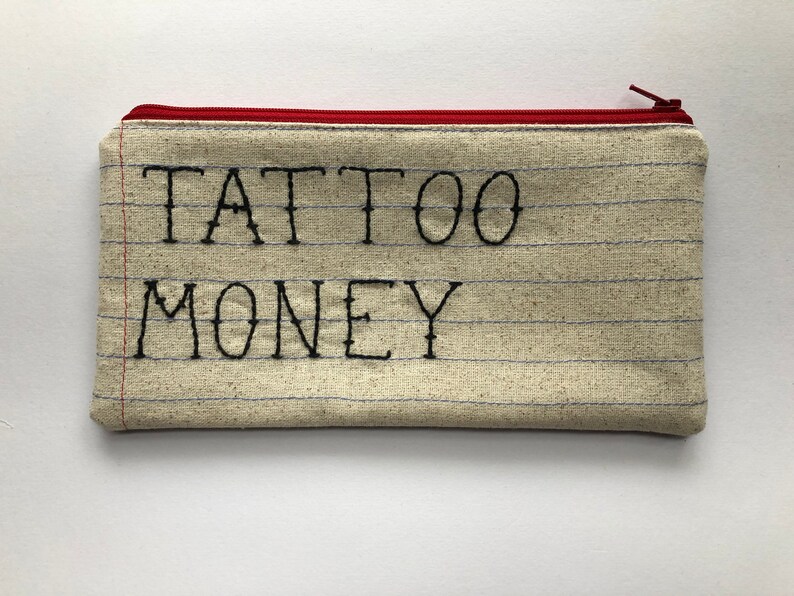 Tattoo Money Zipper Pouch