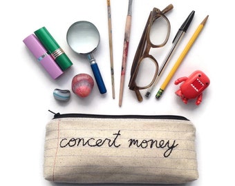 Concert Money Bag - Money Envelope - Updated Lining Fabric Options - Etsy's Pick