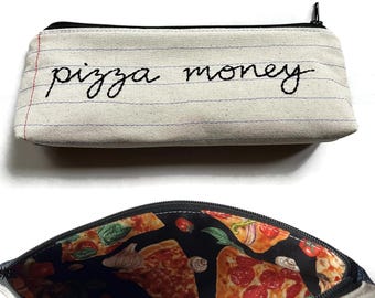 Borsa porta soldi a forma di pizza - Pronta per la spedizione
