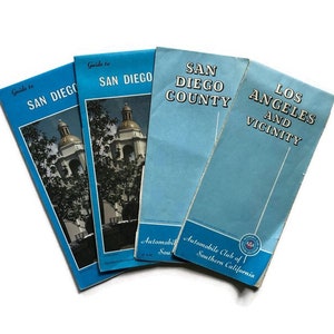 Los Angeles San Diego Vintage Straßenkarten - Sofortige Sammlung - 1980er Jahre - Papier Ephemera - Versandfertig