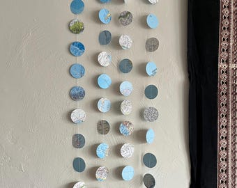 CIRCLE Map Garland - Travel Theme Decor - Wanderlust Gift