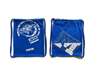 Handmade T-shirt Backpack: Upcycled Patch Design, Adult Size