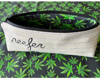 Ready to Ship - Reefer Bag - Handmade Zipper Pouch