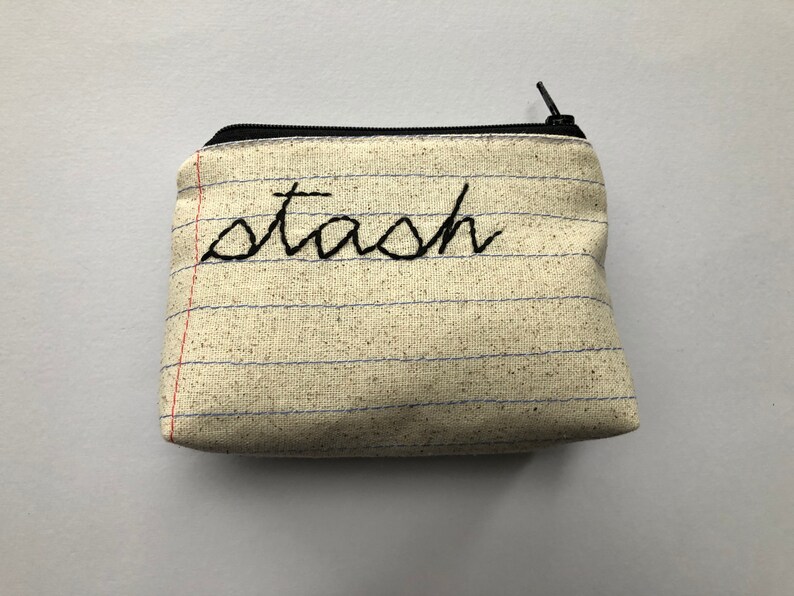 Stash Bag Handmade Ready to Ship Zipper Pouch