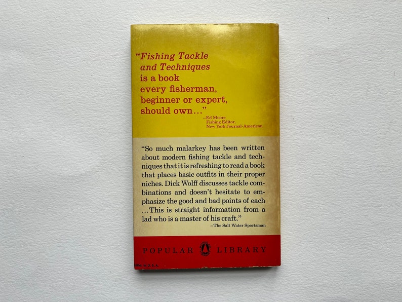 Fishing Tackle and Techniques 1963 Vintage Softcover Book Ready to Ship image 2