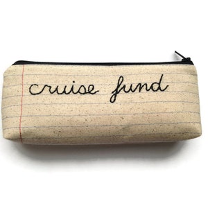 Sobre para dinero con cremallera para Cruise Fund