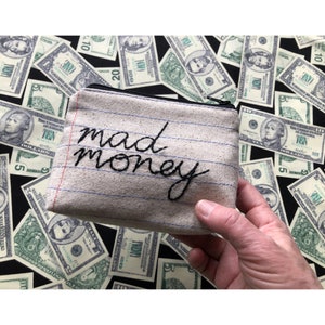 Mad Money Bag - Sacchetto con cerniera - Busta portasoldi moderna