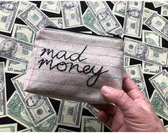 Mad Money Bag - Zipper Pouch - Modern Money Envelope