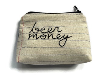 Beer Money Bag - Dad Gift - Money Envelope - Made to Order