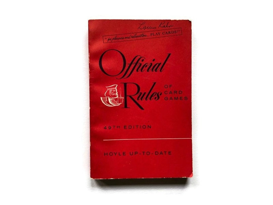 Official Rules of Card Games 49th Edition 1955 Paperback Vintage Card Game Book Prop Book Ready
