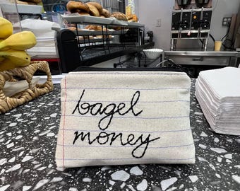 Bolsa de dinero con forma de bagel