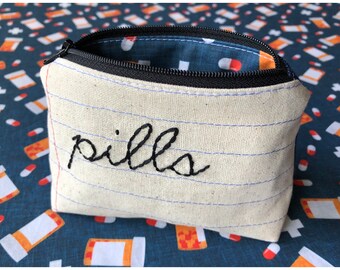 Pill Case Zipper Pouch - Customizable