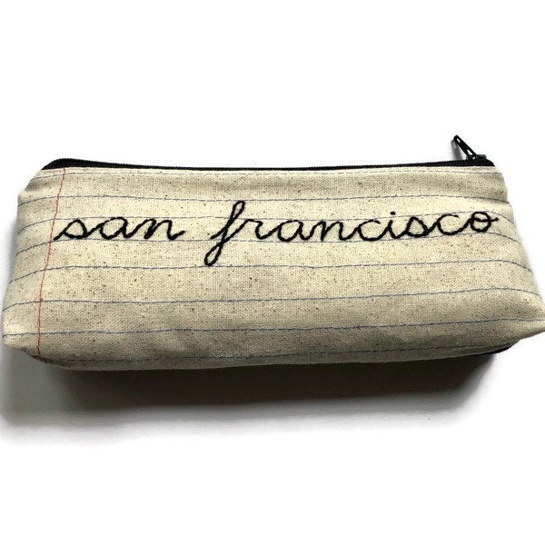 San Francisco Pencil Case - Ready to Ship - Final Sale