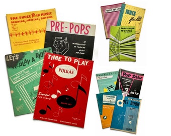Random Vintage Sheet Music Instant Collection - Ready to Ship