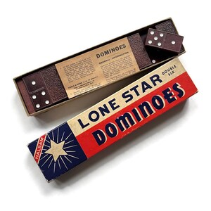 Lone Star Dominoes - Vintage Game - Great Condition - Set No. 209 - Double Six