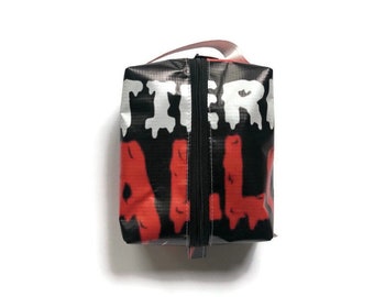 Halloween Vinyl Travel DOPP Kit Bag: Repurposed Banner