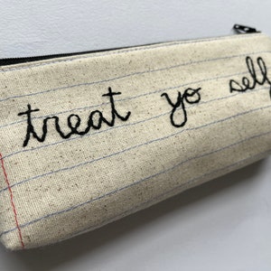 Ready to Ship Treat Yo Self Bag Handmade Zipper Pouch image 7