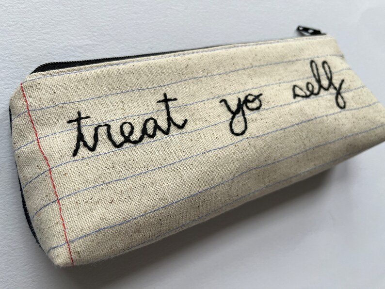 Ready to Ship Treat Yo Self Bag Handmade Zipper Pouch image 7