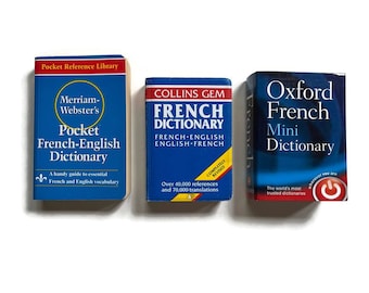 Mini French Phrasebook Dictionaries: Collins Gem, Oxford, Merriam-Webster