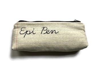 Eyeglass Case Zipper Pouch - Epi Pen Bag - Ready to Ship