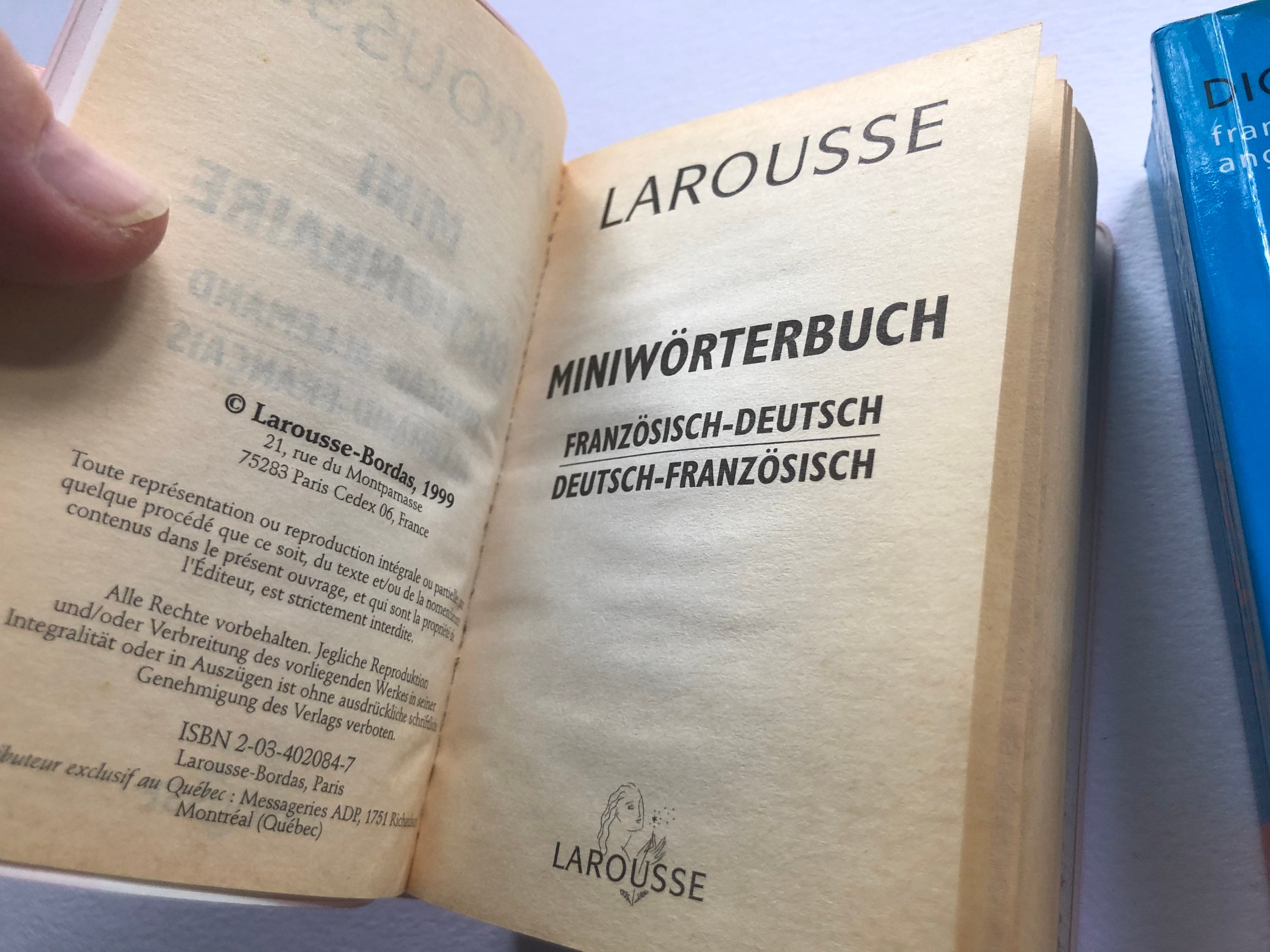 Larousse Mini Vintage Larousse Mini Dictionary: French-dutch & French-english - Etsy