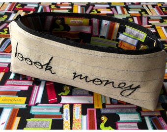 Book Money Zipper Pouch - Modern Money Envelope