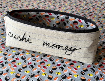 Sushi Money Bag - Pencil Case - Modern Money Envelope