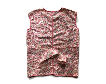 Vintage Pink Floral Kids Apron - Ready to Ship