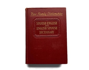 Spanish English Dictionary - New Handy Dictionary - Hardcover 1943